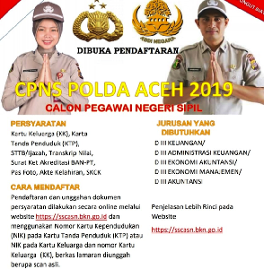 Polda Aceh Buka Pendaftaran CPNS, Ini Syaratnya